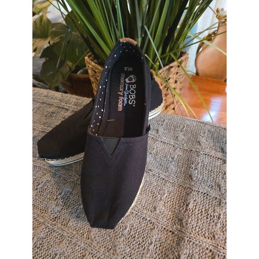 BOBS from Skechers Highlights 2.0 Black Espadrille Flats SN Womens 7.5